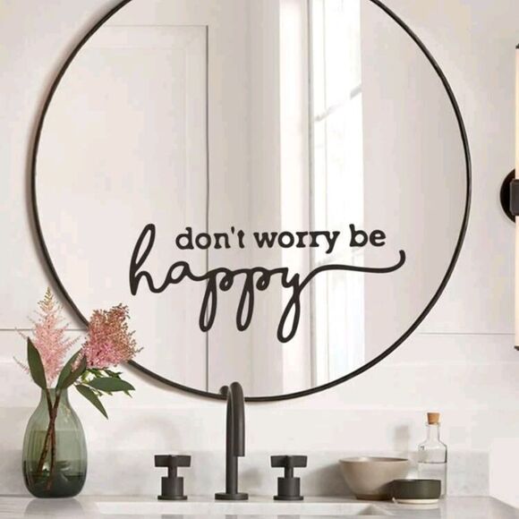 “Don’t Worry, Be Happy” Removable Wall Decal Sticker - Picture 5 of 5